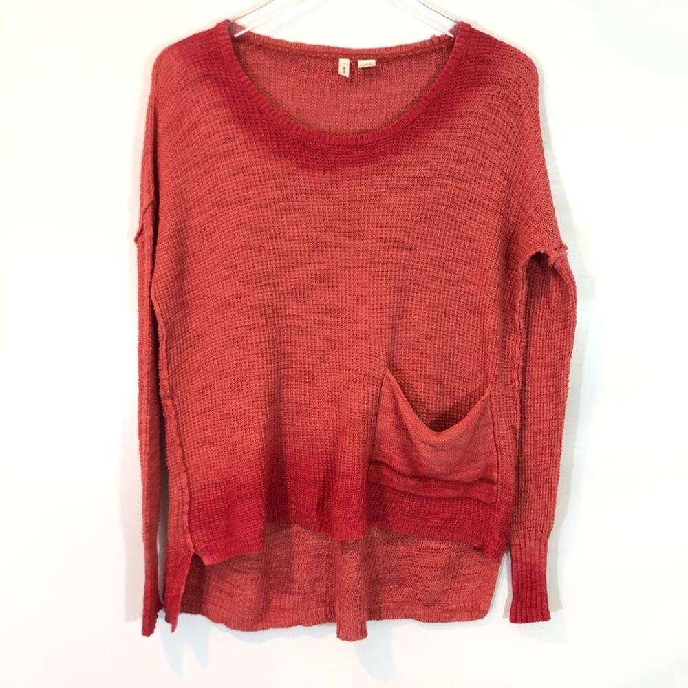 MOTH ANTHROPOLOGIE OMBRÉ WAFFLE KNIT TOP SIZE XS